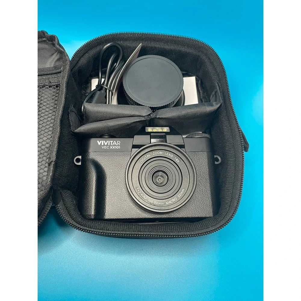 Vivitar VEC XX101 Digital Camera 16X Zoom 52mm Macro Wide Angle Lens New Black